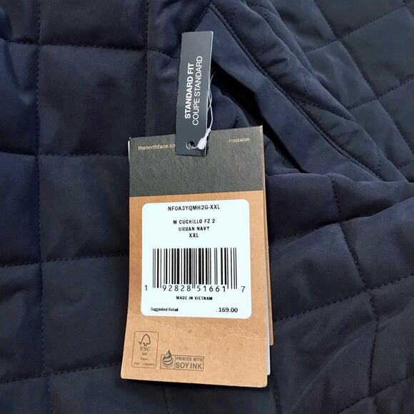 The North Face NWT Quilted Cuchillo Insulated Full Zip Hoodie Jacket Men XXL - Picture 14 of 14